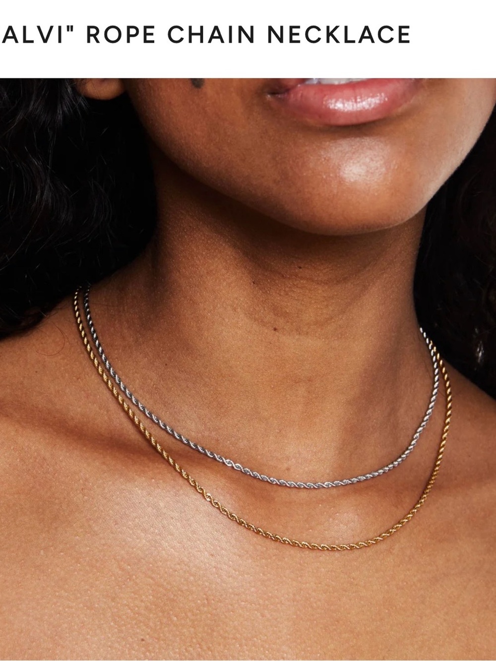 Atolea “Calvi” Silver Rope Chain Necklace